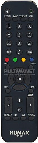 RM-G01 пульт для ресивера Humax VA-4SD (используется для НТВ+ ЛАЙТ ! )