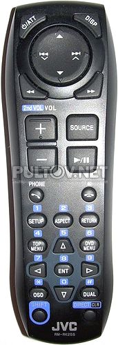RM-RK255 пульт для автомагнитолы JVC KD-DV5500 и других