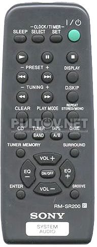 RM-SR200 пульт для музыкального центра SONY MHC-RG110