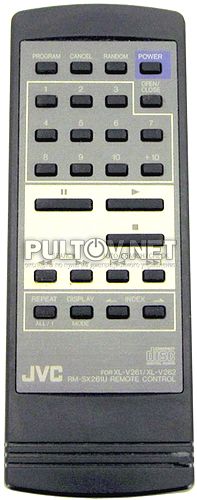 RM-SX261U, RM-SX263U пульт для CD-проигрывателя JVC XL-V261 и других