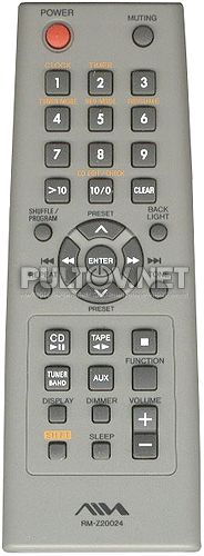RM-Z20024 пульт для музыкального центра AIWA XR-FA700