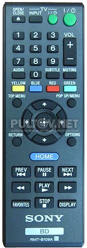 RMT-B109A, RMT-B109P пульт для Blu-ray-плеера SONY BDP-S380B