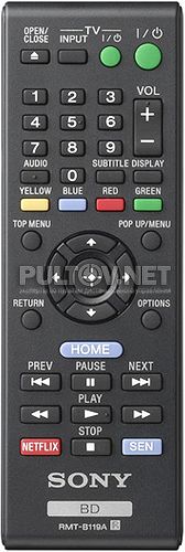 RMT-B119A, RMT-B118A пульт для Blu-ray-плеера Sony BDP-S5100