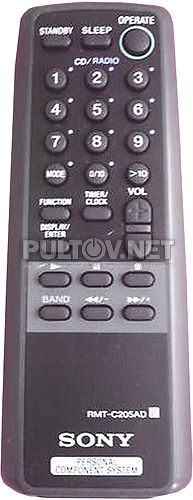 RMT-C205AD пульт для музыкального центра SONY CFD-ZW220L