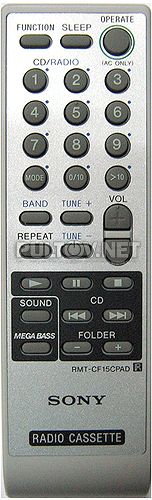 RMT-CF15CPAD пульт для магнитолы Sony CFD-S35CP