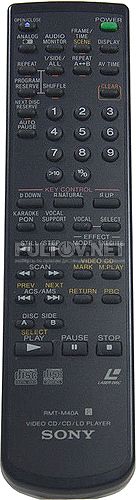 RMT-M40A пульт для VIDEO/CD/LD-плеера Sony MDP-V8K