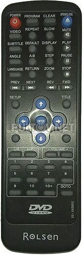 SG-50M, ROLSEN SG-102M, SG-102HUC пульт для DVD-плеера