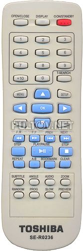 SE-R0236 пульт для DVD-плеера Toshiba SD-550SA