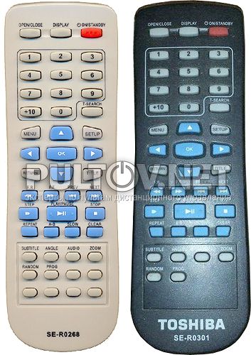 SE-R0268 , SE-R0301 пульт для DVD-плеера Toshiba