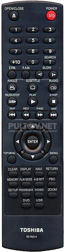 SE-R0314 , SE-R0313 пульт для DVD-плеера Toshiba SD-890KR и др.