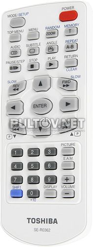 SE-R0362 пульт для портативного DVD-плеера Toshiba SD-P93 TWR