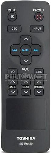 SE-R0429 пульт для саундбара Toshiba SBX4250