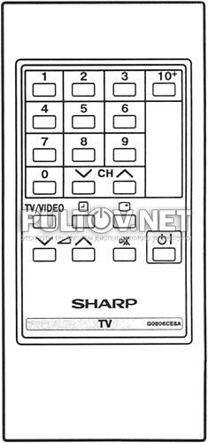 G0806CESA, G0806CESB пульт для телевизора SHARP CV-2162SCN
