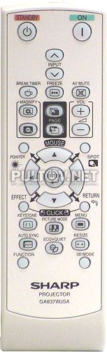 GA837WJSA пульт для проектора Sharp PG-D2870W и др.