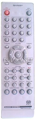 RRMCGA004SJSA пульт для музыкального центра SHARP XL-MP100H