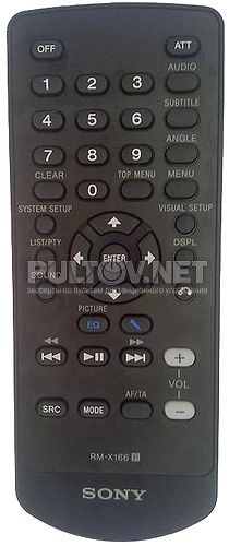 RM-X166 пульт для автомагнитолы Sony MEX-DV1000