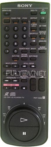RMT-M22 пульт для проигрывателя лазерных дисков SONY MDP-850D