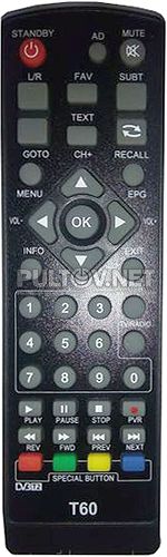 T60 пульт для DVB-T2-ресивера Selenga 