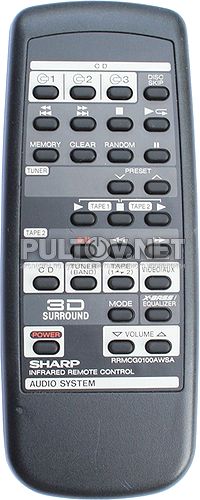 RRMCG0100AWSA пульт для музыкального центра Sharp CD-C265X и др.