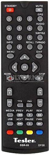 DSR-05, DSR-07, DSR-10, DSR-11, DF00 пульт для цифровой DVB-T2 ресивера TESLER