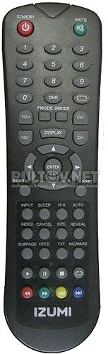 TLE19H200B, TLE22H200B, TLE32H200B пульт для телевизоров IZUMI