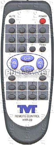 HYF-09, SHIVAKI HYF-09 пульт для телевизоров TVT и SHIVAKI