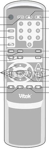 VT-4007 пульт для DVD-плеера Vitek