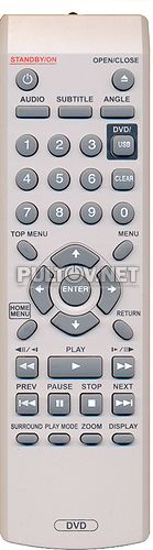 VXX3218 неоригинальный пульт для DVD-плеера с USB Pioneer DV-410V-K и других