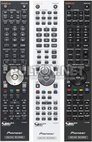 VXX3284, VXX3285, VXX3292 оригинальный пульт для DVD/HDD-рекордеров PIONEER
