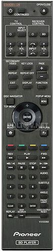 VXX3382 пульт для Blu-ray плеера Pioneer BDP-430 и др.