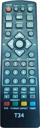 WORLD VISION T34 пульт для DVB-T2-приставки (вариант 2)