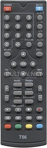 T56, TESLER DSR-590I пульт для DVB-T2-приставки