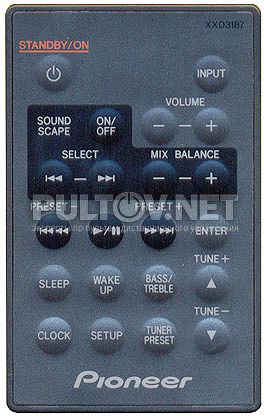 XXD3187 пульт для док-станции для iPod и iPhone PIONEER XW-NAS5-K