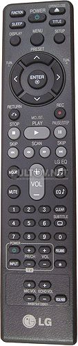 AKB72413301 пульт для музыкального центра LG RBD-154