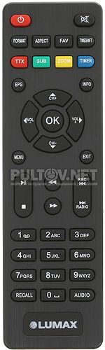 DV-2118HD пульт для DVB-T2-ресивера Lumax 