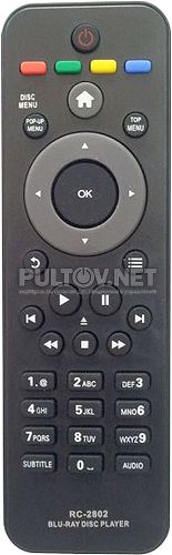 RC2802-A000 , PHILIPS RC2801 неоригинальный пульт для Blu-Ray-плеер Philips BDP5300K/51 и других