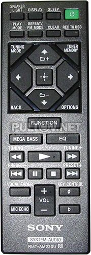 RMT-AM220U пульт для музыкального центра Sony MHC-V11